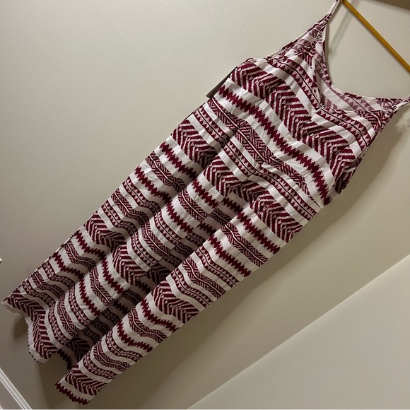 Emery Rose 1XL burgundy & white jumpsuit with pockets, NWT - Picture 5 of 7